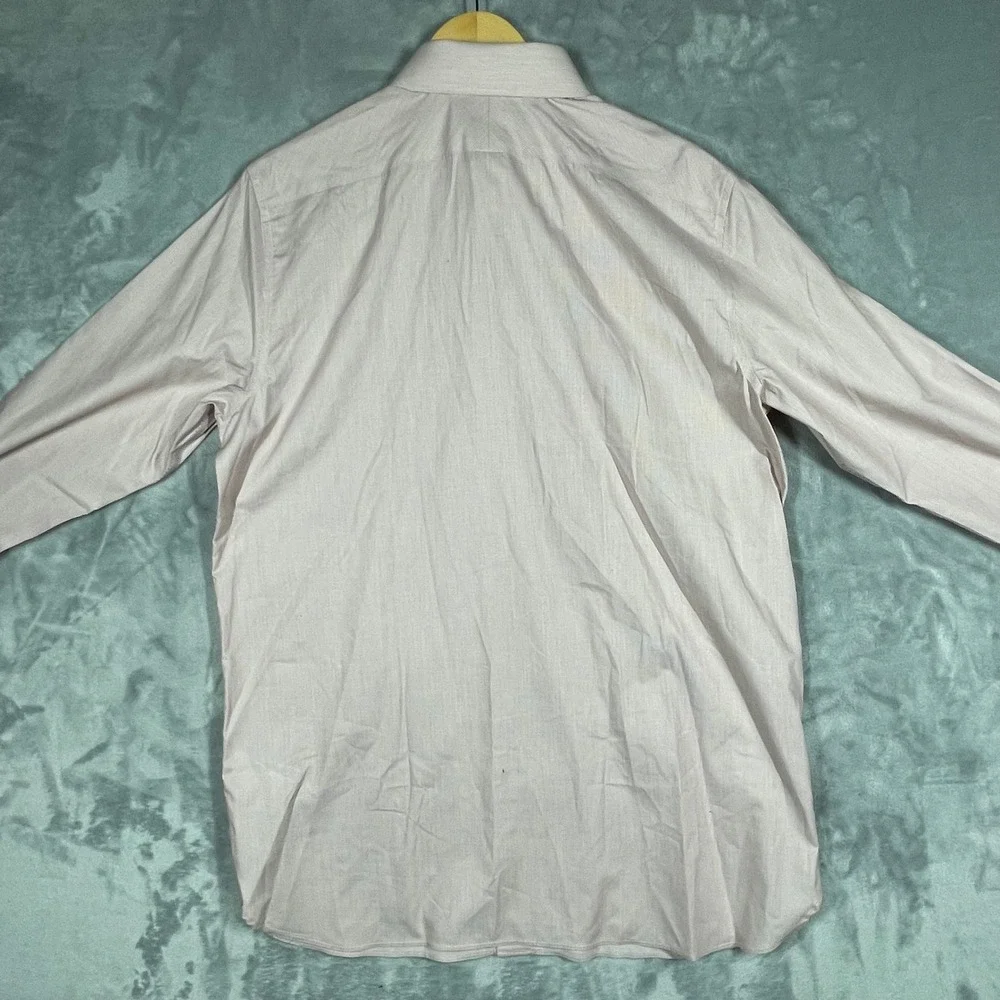 Banana Republic Mens L Tall Standard Fit Red Stripe Wrinkle Resistant Shirt